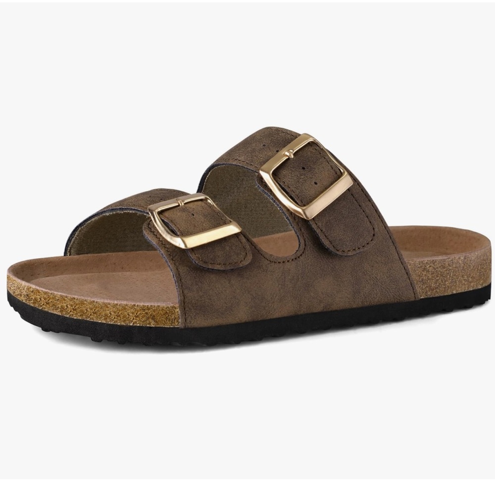 My Soft flat sandals with CUSHIONAIRE cork footbed.